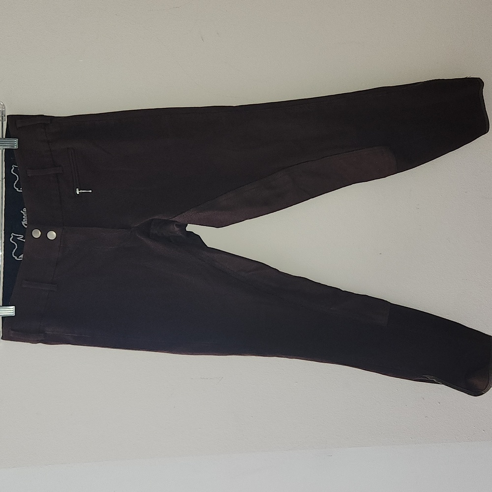Goode Rider Equestrian Full Seat Brown Corduroy Low Pants Size 30R
